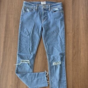 Hudson Light Blue Distressed Skinny Jeans